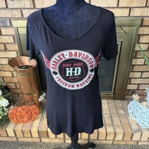 Harley Davidson Women's Short Sleeve Top Size Medium